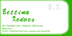 bettina kedves business card